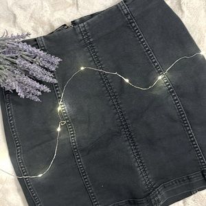 Free People Denim Stretch Mini Skirt